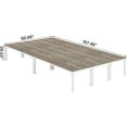 thumbnail image 2 of Tribesigns 78.74-Inch Large Conference Room Table, Modern Office Meeting Seminar Table Desk with Metal Legs and Adjustable Foot Pads, Seats 6-8 People, Oak Finish, 2 of 5