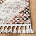 thumbnail image 3 of SAFAVIEH Morocco Comhgham Diamond Polyester Runner Rug, Grey/Rust, 2' x 5', 3 of 7