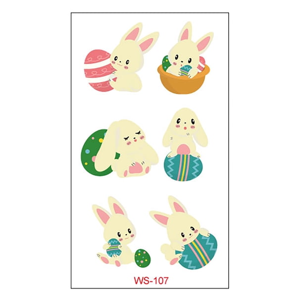 Fiudx Ofertas de la semana Pascua, por ejemplo, g, niño, lindo, por ejemplo, pegatina temporal desechable
