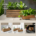 thumbnail image 6 of THYOI Wooden Planter Box 17"x6"x5.5", Acacia Wood, Crate Style, 3 Colors (Golden Teak), for Planting/Decor, 6 of 6