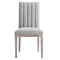 thumbnail image 3 of Side Dining Chair, Light Grey Gray, Fabric, French Kitchen Cafe Bistro Hospitality Restaurant, Modern Contemporary HB34370, 3 of 10