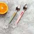 thumbnail image 4 of 1 Pcs Double Head Baby Silicone Food Spoon Baby Fruit Scraping Mud Spoon Soft Feeding Food Scraper for Fruit Feeding (Multicolor), 4 of 4