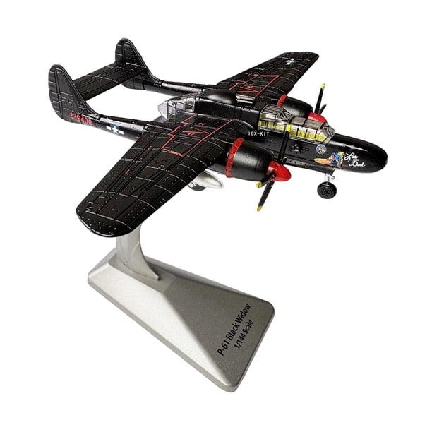 Maqueta de avión de P-61B a escala 1/144. Figura conmemorativa realista para decoración de mesa en hogar o oficina.