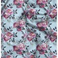 thumbnail image 1 of Soimoi Brown Poly Georgette Fabric Peony Floral Printed Craft Fabric by the Yard 52 Inch Wide, 1 of 6