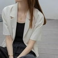 thumbnail image 3 of Summer Blazers Women Simple Leisure Loose Korean Style Youth Single Breasted, 3 of 8