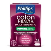 Angle View: 4 Pack Phillips Colon Health Daily Probiotic 4 in 1 Immune Support 45 Caps each