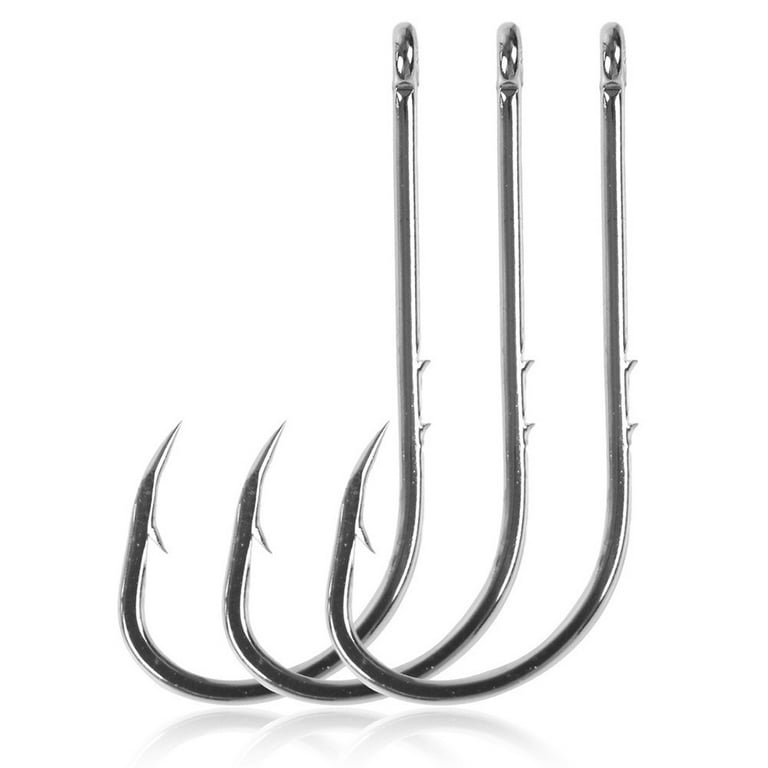 100 Double Back Thorn Fish Hook Tide Hook Sea Fishing Crooked Mouth Hook 