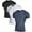 Black/Charcoal/White, variant on DEVOPS 3 Pack Men's Athletic Short Sleeve Compression Shirts (X-Large, Black-Black-White)