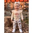 thumbnail image 6 of RUINIXCW Baby Girls Fall Outfit Western Style Long Sleeve Romper with Pants Headband, 6 of 8