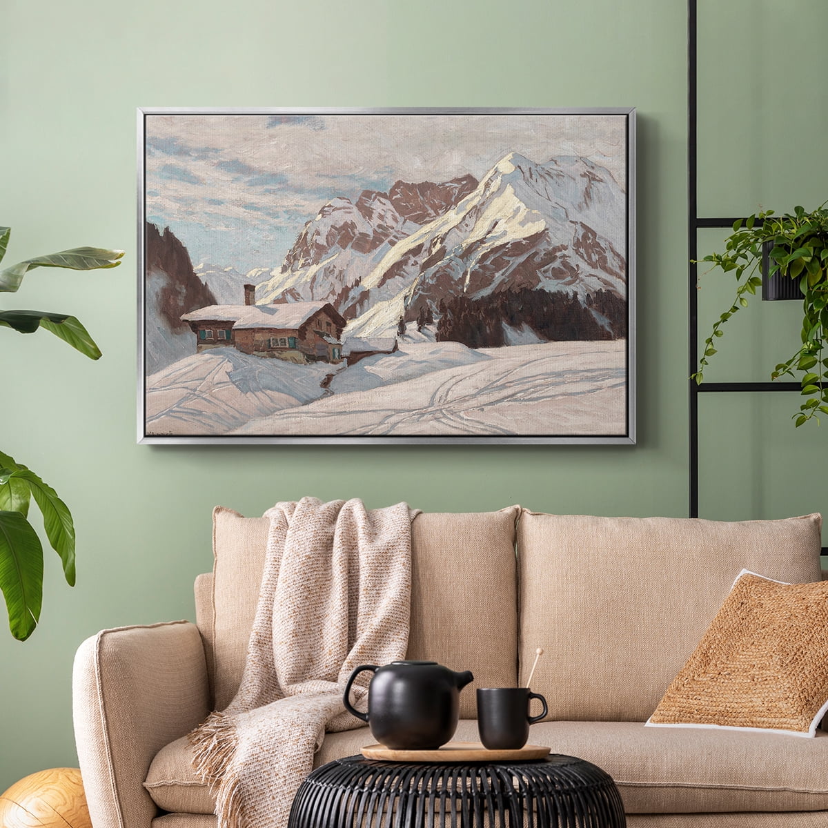 Vintage Landscape-CLXIII By Wexford Home Framed in Silver Wood Gallery Wrapped Canvas 17 in. x 25 in.