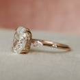 thumbnail image 6 of SOLITAIRE JEWELS 2.7CT Oval Hidden Halo Moissanite Engagement Ring, Marquise And Round Pave Band Ring, 14k Rose Gold Solitaire Ring, 6 of 6