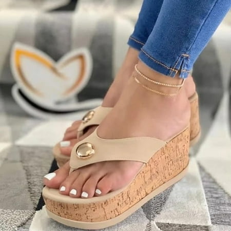 

Feiboyy Fashion Women s Casual Shoes Breathable Wedge Heel Outdoor Leisure Slippers