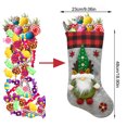 thumbnail image 2 of Billuyoard Calcetín navideño a cuadros, colgante de decoración sin rostro, calcetín 3D de Navidad, bolsa de dulces para ancianos, regalo de Año Nuevo Kits de decoración para fiestas rojo Billuyoard HA008744-01, 2 of 6