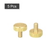 thumbnail image 3 of Uxcell Knurled Thumb Screws, M3x6mm Flat Brass Bolts Grip Knobs Fasteners 5Pack, 3 of 4