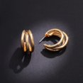 thumbnail image 4 of Pendientes De Aro De Metal De Plata Esterlina 925 , Diseño De Tubo De 3 Filas , Declaración Versátiles , Joyería De Moda Femenina , Envío Gota 2020, 4 of 4