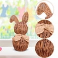thumbnail image 6 of Easter Handcrafted Rattan Woven Bunny Ornament - Adorable Woven Straw Rabbit Figurine with Burlap Bow, Rustic Natural Texture Bunny Sculpture, Farmhouse Spring Easter Home Shelf Tabletop Decoration, 6 of 7
