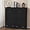 Dark Black, variant on Tilt Out Trash Can Cabinet 13 Gallon, Wooden Freestanding Kitchen Cabinets Recycling Bin with Hideaway Drawers, Pet Proof Hidden Trash Can Cabinet for Kitchen Living Room