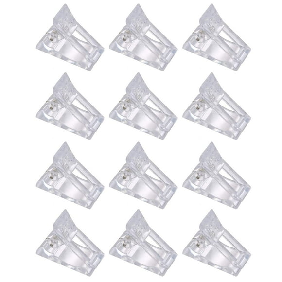 12Pcs Polygel Nail Clips for Quick Making Polygel Nail Forms, Nail Tips Clamps for Building Finger Nail Extension