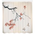 thumbnail image 2 of Ambesonne Japanese Shower Curtain, Sakura Tree Romantic Art, 69"Wx70"L, Pale Cinnamon, 2 of 4