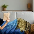 thumbnail image 3 of Victorian Soft Flannel Fleece Blanket, Victorian Sofa in Room Interior Wooden Floor Timber Panel Curve Aged, Cozy Plush for Indoor and Outdoor Use, 50" x 60", Brown Yellow Royal Blue, by Ambesonne, 3 of 5