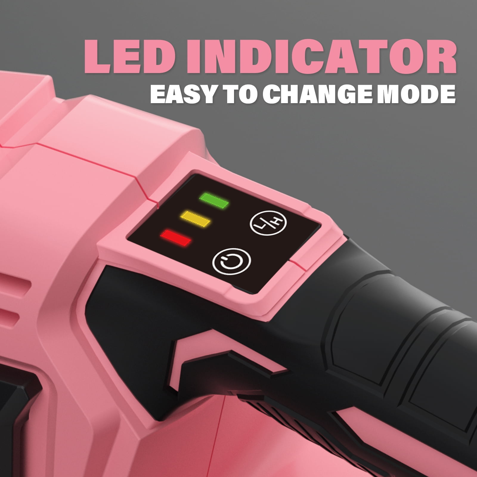 SOYUS Leaf Blower, 21V Leaf Blower Cordless with 2x2.0Ah Battery and Charger, 150 MPH Electric Leaf Blower with Two-Speed Mode, Blowers for Lawn Care, Debris Dust Cleaning（Pink）