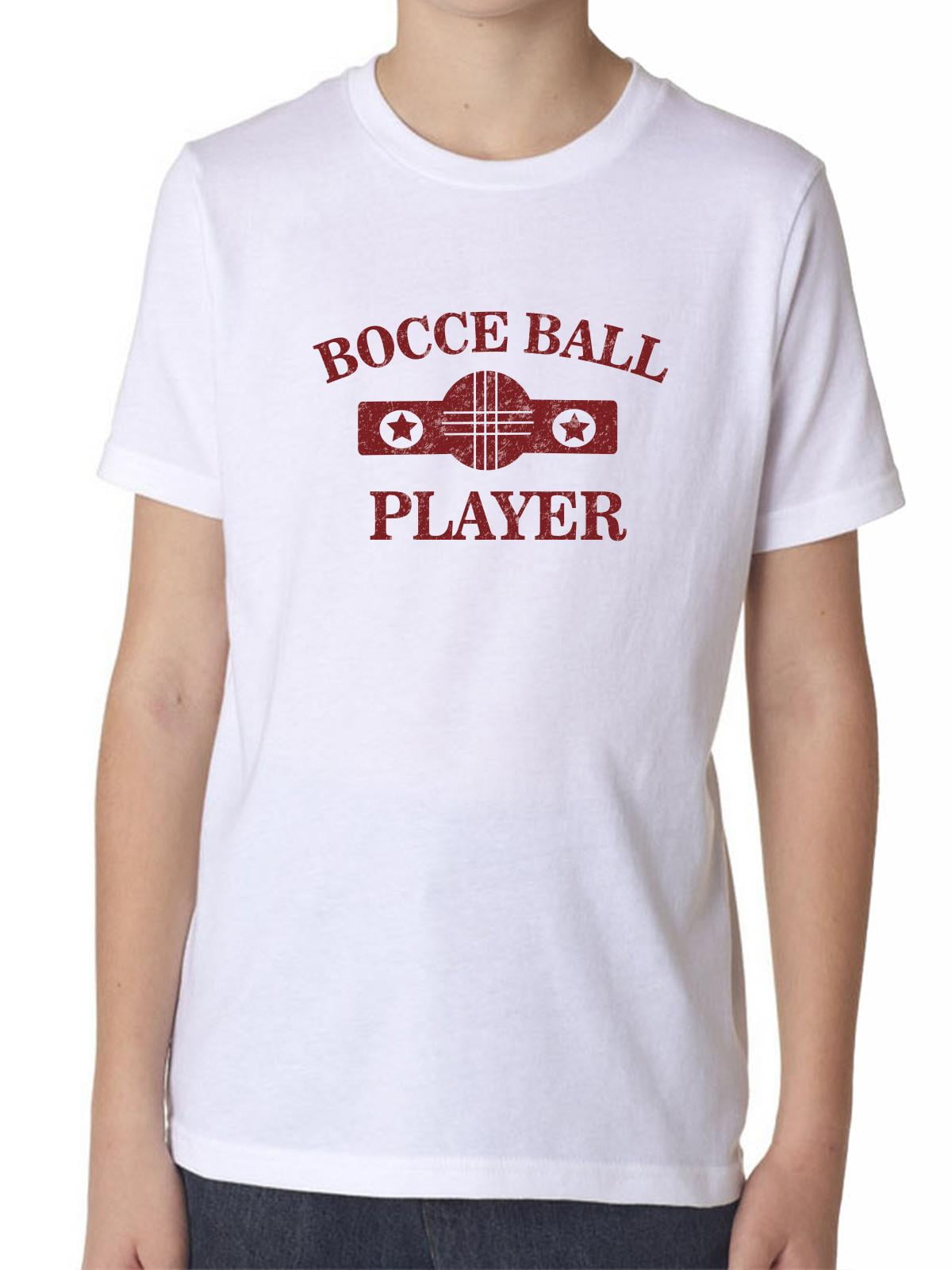 Bocce Ball Player Rich Red Iconic Graphic Boy's Cotton Youth TShirt