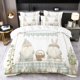 thumbnail image 1 of Juego de cama infantil de Pascua de 3 piezas | Funda nórdica y fundas de almohada con estampado de conejo y huevo | Microfibra suave (tamaño individual/matrimonial/queen) | Lavable a máquina para, 1 of 6