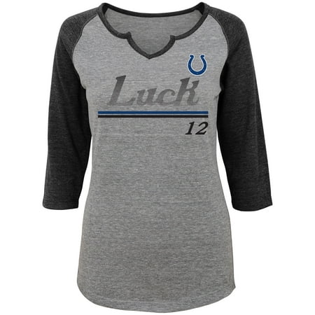 Andrew Luck Indianapolis Colts Women's Juniors Over the Line Player Name & Number Tri-Blend 3/4-Sleeve V-Notch T-Shirt (Best Over The Line Team Names)
