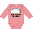 thumbnail image 3 of Inktastic My First Cruise with Cruise Ship and Palm Trees Boys or Girls Long Sleeve Baby Bodysuit, 3 of 5