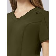 Scrubstar Performance Women’s Shaped Antimicrobial Mesh Panel V-Neck Scrub Top, Sizes XS–3XL