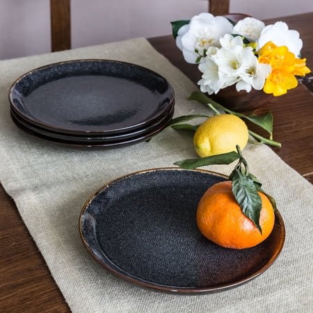 Better Homes & Gardens Burns Salad Plates  set of 4  Black