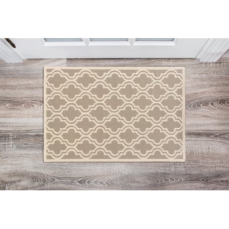 Hawthorne Collection 1'10" x 2'10" Hand Hooked Quatrefoil Wool Rug