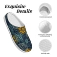 thumbnail image 5 of Lsque Vintage Compass Pattern Womens Comfort Cotton on Scuff With Memory Foam and Anti-skid Sole Slipper-44/45, 5 of 7