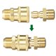 thumbnail image 4 of Jardín Manguera Latón Rápida Conexión Conjunto Accesorios M18x1.5 Macho Rosca Agua Manguera Conectores Presión Arandela Adaptador, 2 Juegos Unique Bargains Conexión rápida de manguera de jardín, 4 of 6