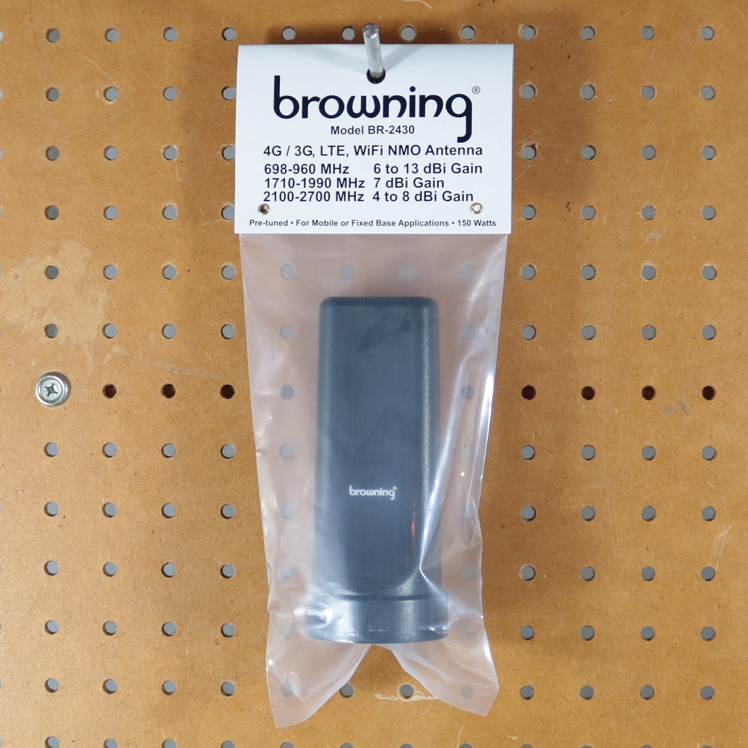 Browning Wide-Band 4G/3G LTE Wi-Fi High-Gain Low-Profile Cellular Antenna with NMO Mounting, 5-1/2-Inch Tall