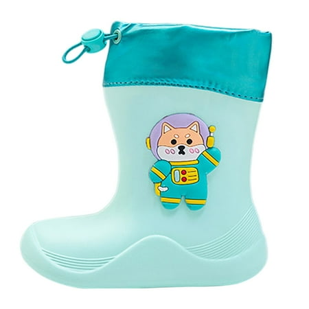 

Girls Boots Toddler Rain Boots Kids Shoes Short Rain Boots For Kids Go To School Ankle Rainboot Slip On Garden Boot Rubber Shoes Toddler Boots Green 12
