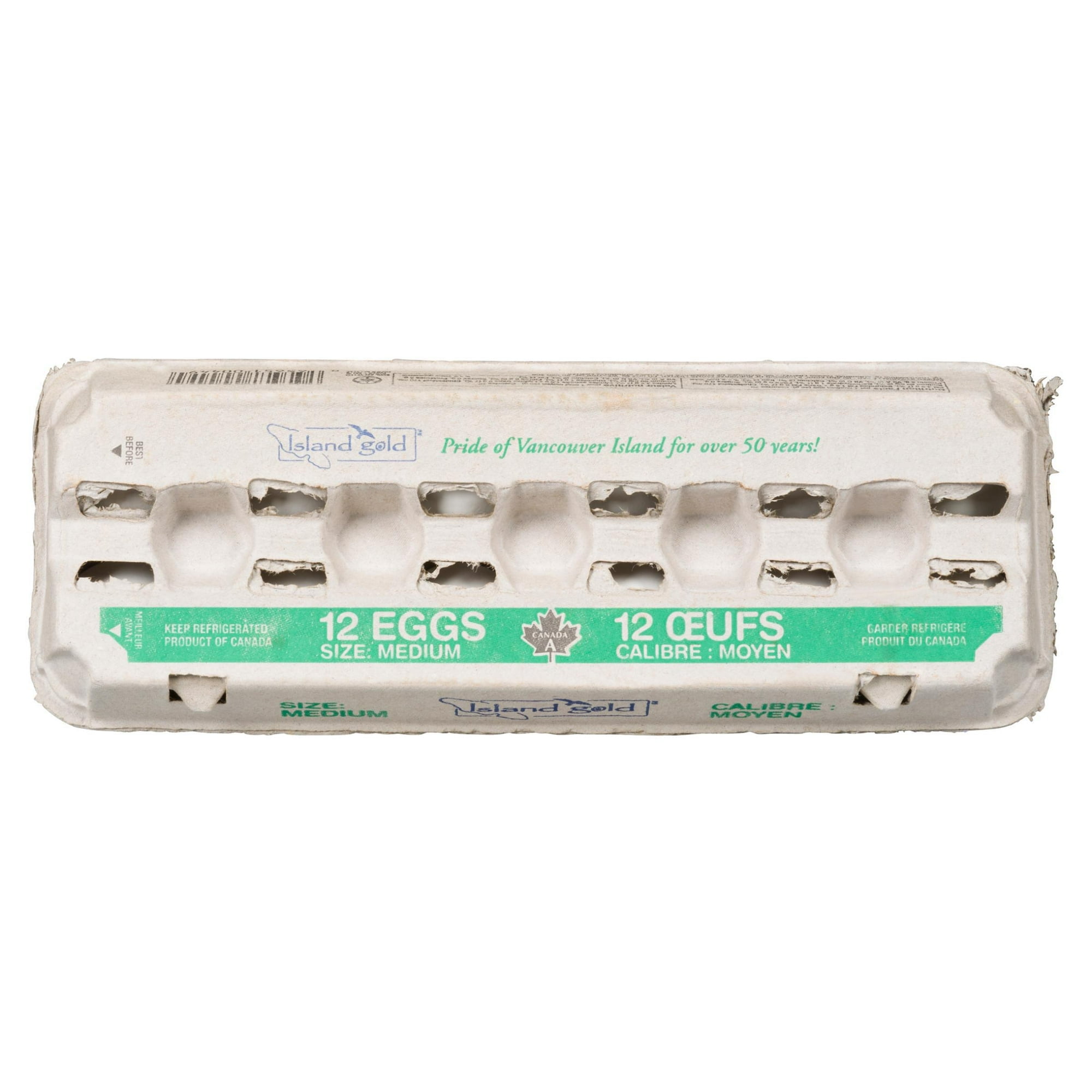 Island Gold Medium White Eggs