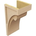 thumbnail image 5 of 9"W x 9"D x 18"H Wide Viola Rough Cedar Woodgrain TimberThane Corbel, Primed Tan, 5 of 6