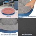 thumbnail image 2 of Heated Cat Beds for Indoor Cats Warming Cat Beds Super Soft Machine Washable Thermo Kitty Electric Heating Bed 19 Inches Round, 2 of 13