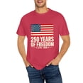 thumbnail image 2 of 250 Anniversary USA Shirt Men 4th of July Shirts 1776-2026 250th Birthday T-Shirt Patriotic Shirts Tops, OdeJous T-Shirt Wine Red, S, 2 of 5