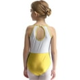 thumbnail image 2 of iiniim Kids Girls Sparkly Gymnastics Leotard Sleeveless Sport Unitard Rhinestones Romper Figure Ice Yellow 10, 2 of 7