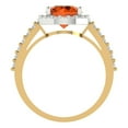 thumbnail image 4 of Clara Pucci 14K White/Yellow Gold 1.86ct Ruby Halo Ring for Women, 4 of 8