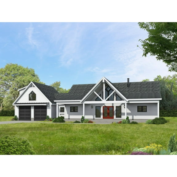 763-1810: Traditional Country 2 Bed, 2 Bath Luxury Home Plan, 2349 Sq Ft: Full Blueprints with License to Build by Home Plan Marketplace - Lesuto