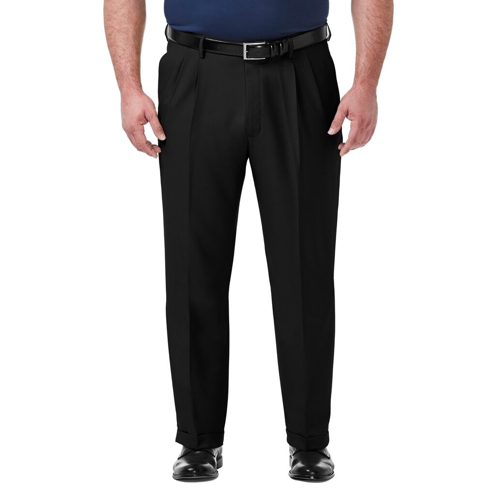 Big & Tall Haggar Premium Comfort Expandable-Waist Classic-Fit Stretch ...