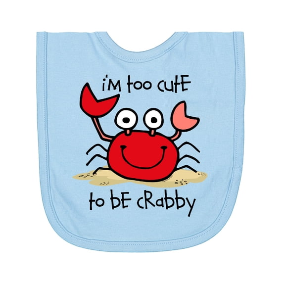 Inktastic Too Cute Crab Newborn Bib