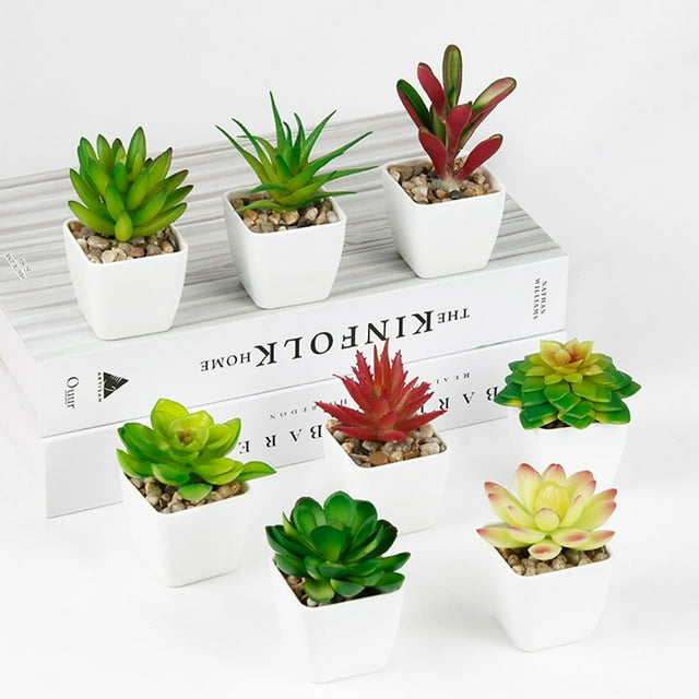 Ruiboury Plantes Artificielles Simulation Succulentes Pot Bonsaï Fausses Fleurs Décoratives Table Jardin Chambre Décoration type2