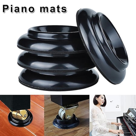 Castor Cups Set Of 4 Upright Piano Caster Cups - ABS Plastic, Wood