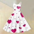 thumbnail image 2 of Valentine's Day Party Dress For Women 2026 Spring Summer Casual Swing A Line Sleeveless Dress Pink XL, 2 of 4