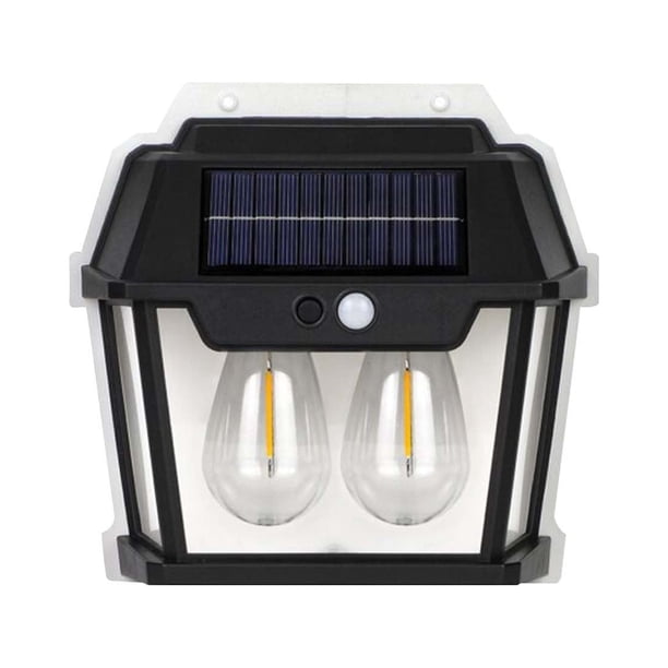 Nueva lámpara de pared solar para exteriores, lámpara de filamento de tungsteno para exteriores, lámpara de patio de inducción, villa de jardín, iluminación de lámpara de noche pequeña Akmoler
