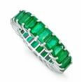 thumbnail image 2 of HeartsAndYou 6ct Natural Emerald Full Eternity Wedding Band White/Rose/100% 14k SOLID Gold, 2 of 9